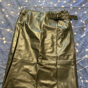 real leather skirt